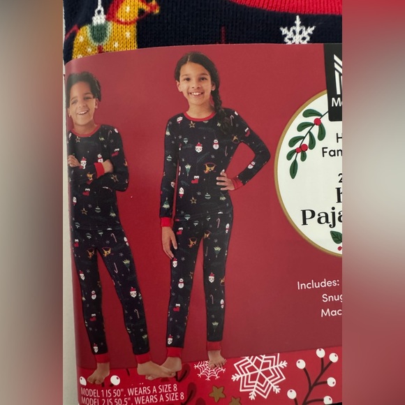 Member's Mark Unisex Holiday Kids' Pajama Set, Size 3T - NWT - Picture 3 of 6